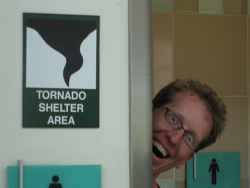 Roy at the StormChase shelter on the Will Rogers World Airport, Oklahoma City