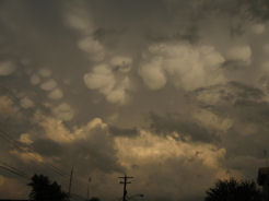 Mammatus clouds over the plains